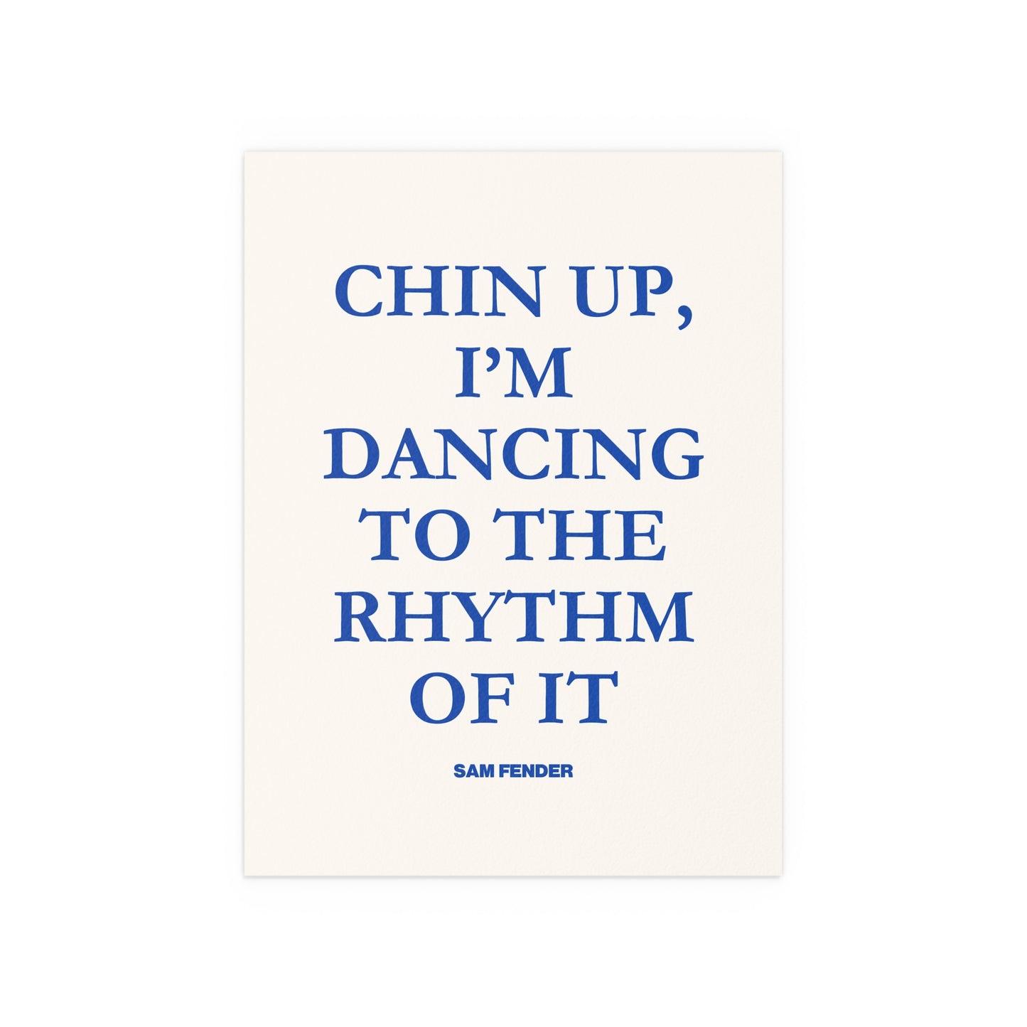 Sam Fender - Chin Up (Blue + Off-white)