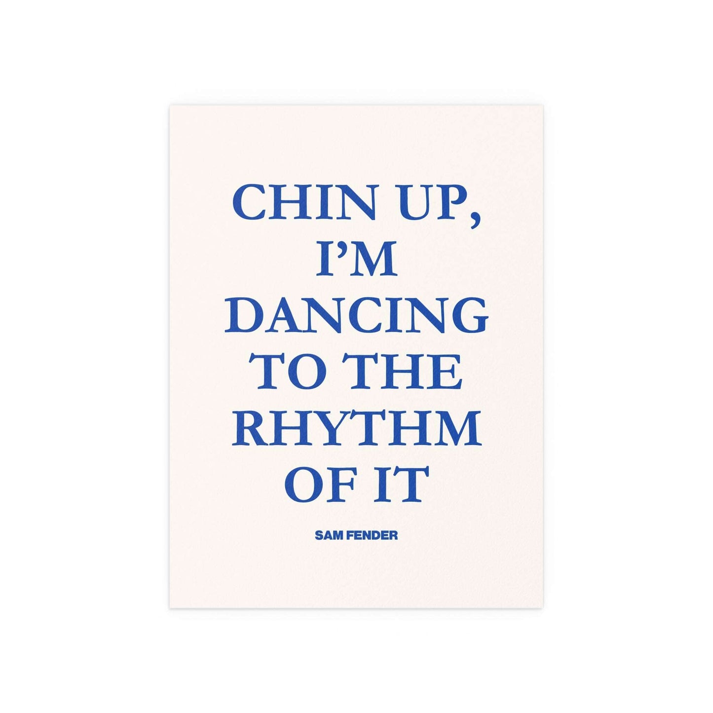 Sam Fender - Chin Up (Blue + Off-white) Glow On Prints