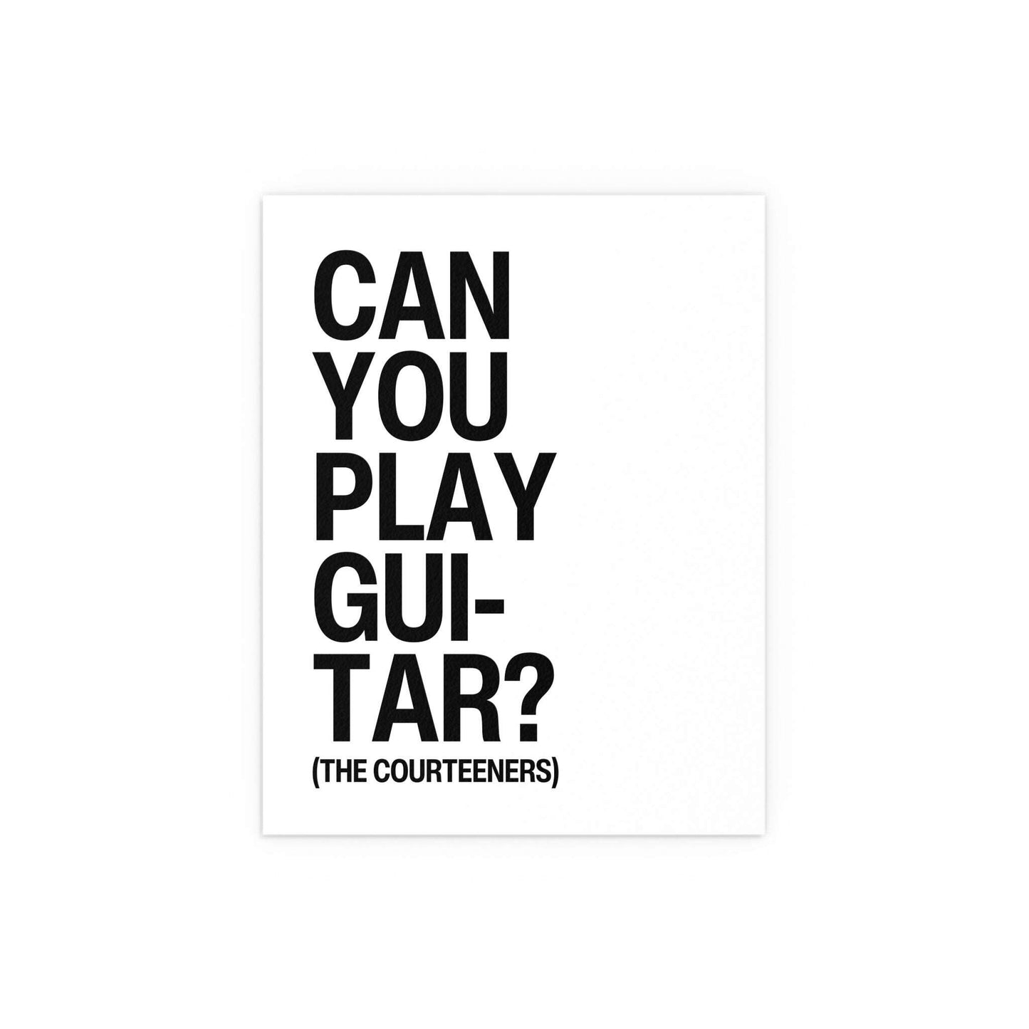 Courteeners - Fallowfield Hillbilly (White + Black) Glow On Prints