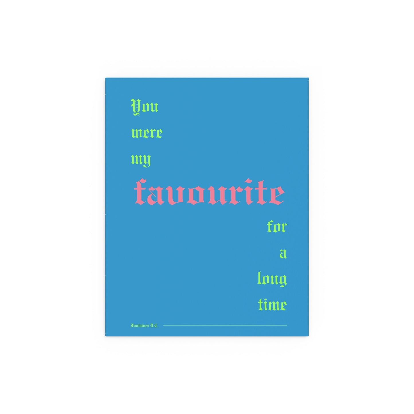 Fontaines D.C. Indie Poster – Favourite Wall Art (Romance Blue)