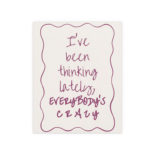 Olivia Dean - Everybody's Crazy (Purple) Glow On Prints