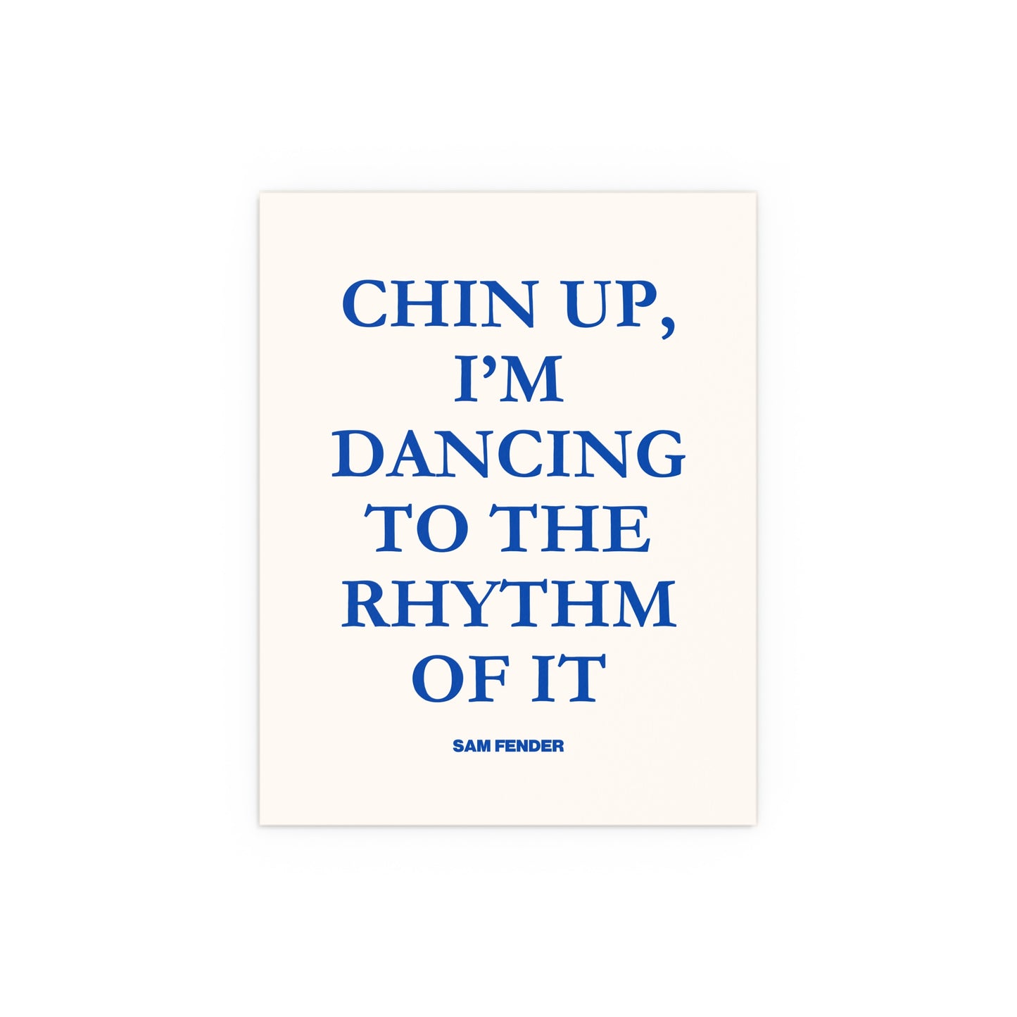 Sam Fender - Chin Up (Blue + Off-white)