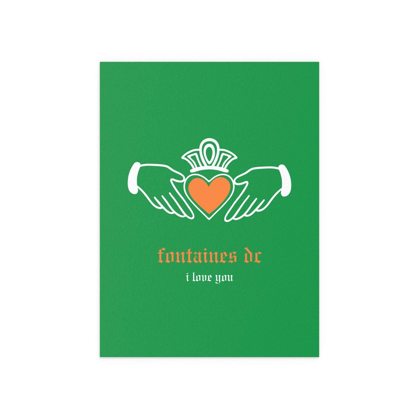 Fontaines DC - I Love You - Irish Claddagh (Tricolour) Glow On Prints