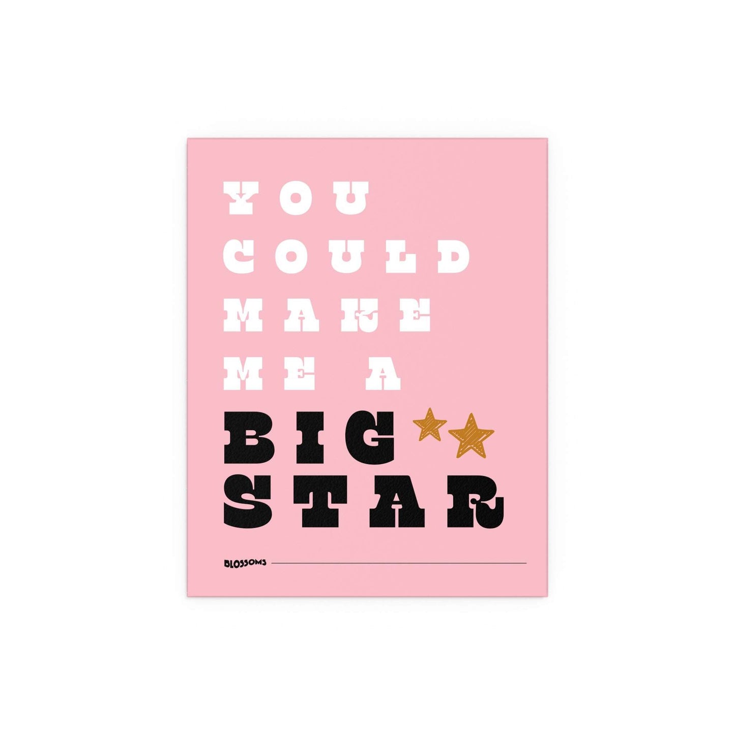 Blossoms - Big Star (Pink + White + Black) Glow On Prints