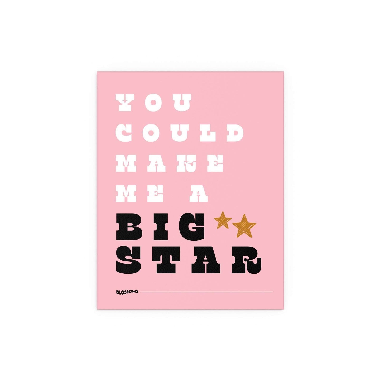 Blossoms - Big Star (Pink + White + Black) Glow On Prints