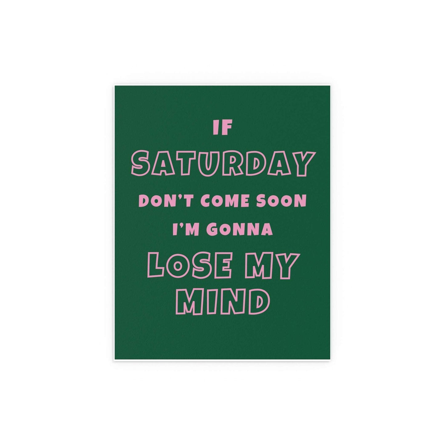 Sam Fender - Saturday (Green + Pink) Glow On Prints