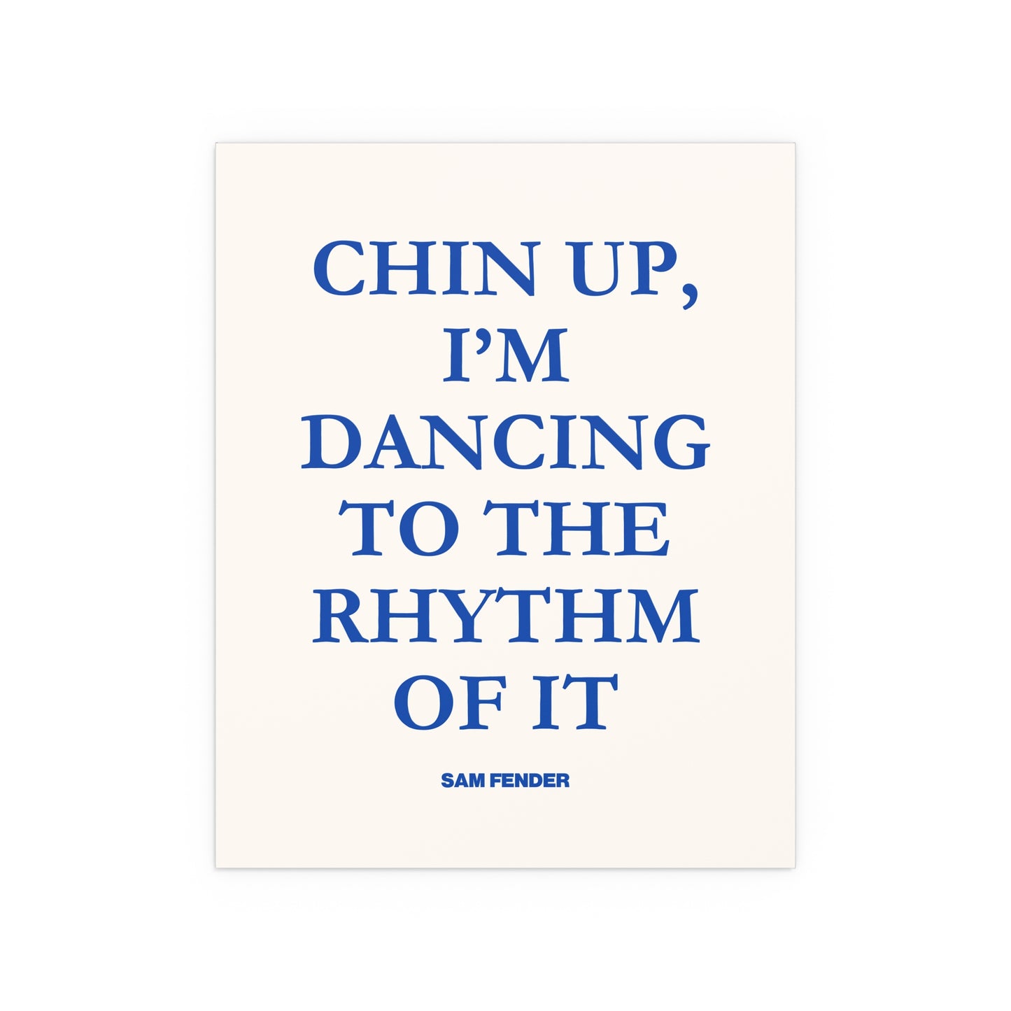 Sam Fender - Chin Up (Blue + Off-white)