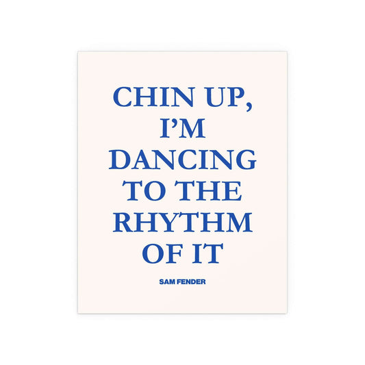 Sam Fender - Chin Up (Blue + Off-white) Glow On Prints