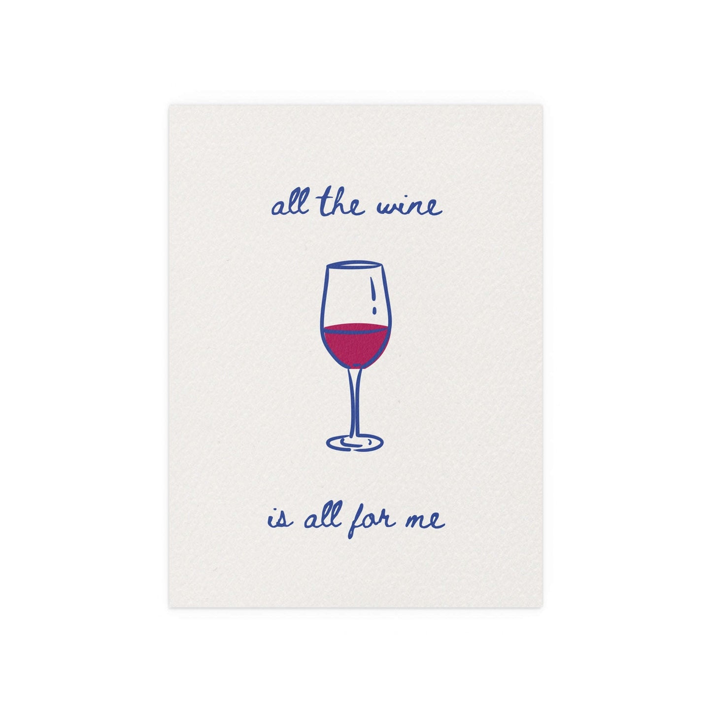 The National - All The Wine poster in off-white, blue & red colourway - indie music wall art