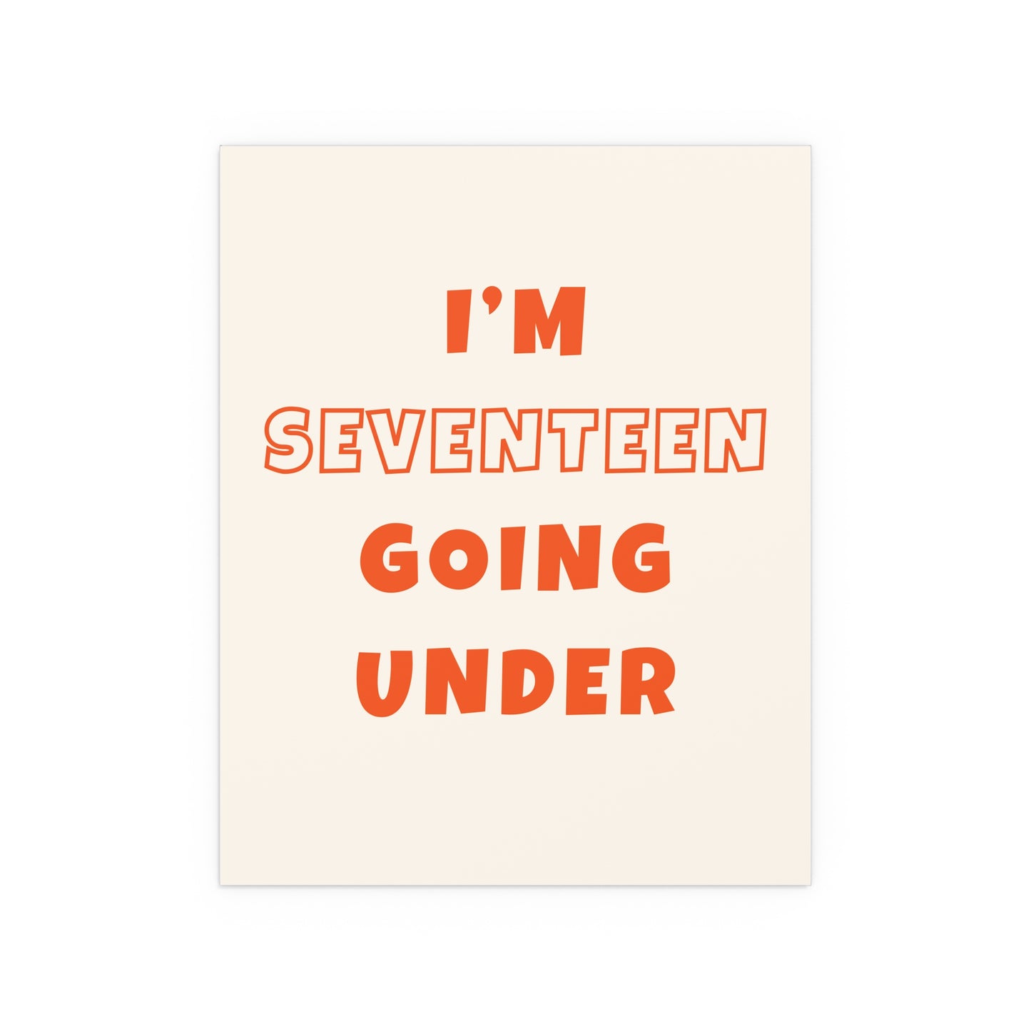Sam Fender - Seventeen Going Under (Off-white + Orange)