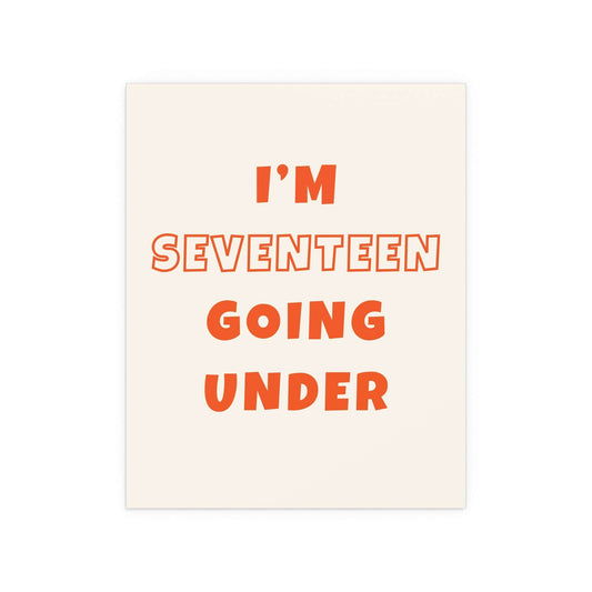 Sam Fender - Seventeen Going Under (Off-white + Orange) Glow On Prints