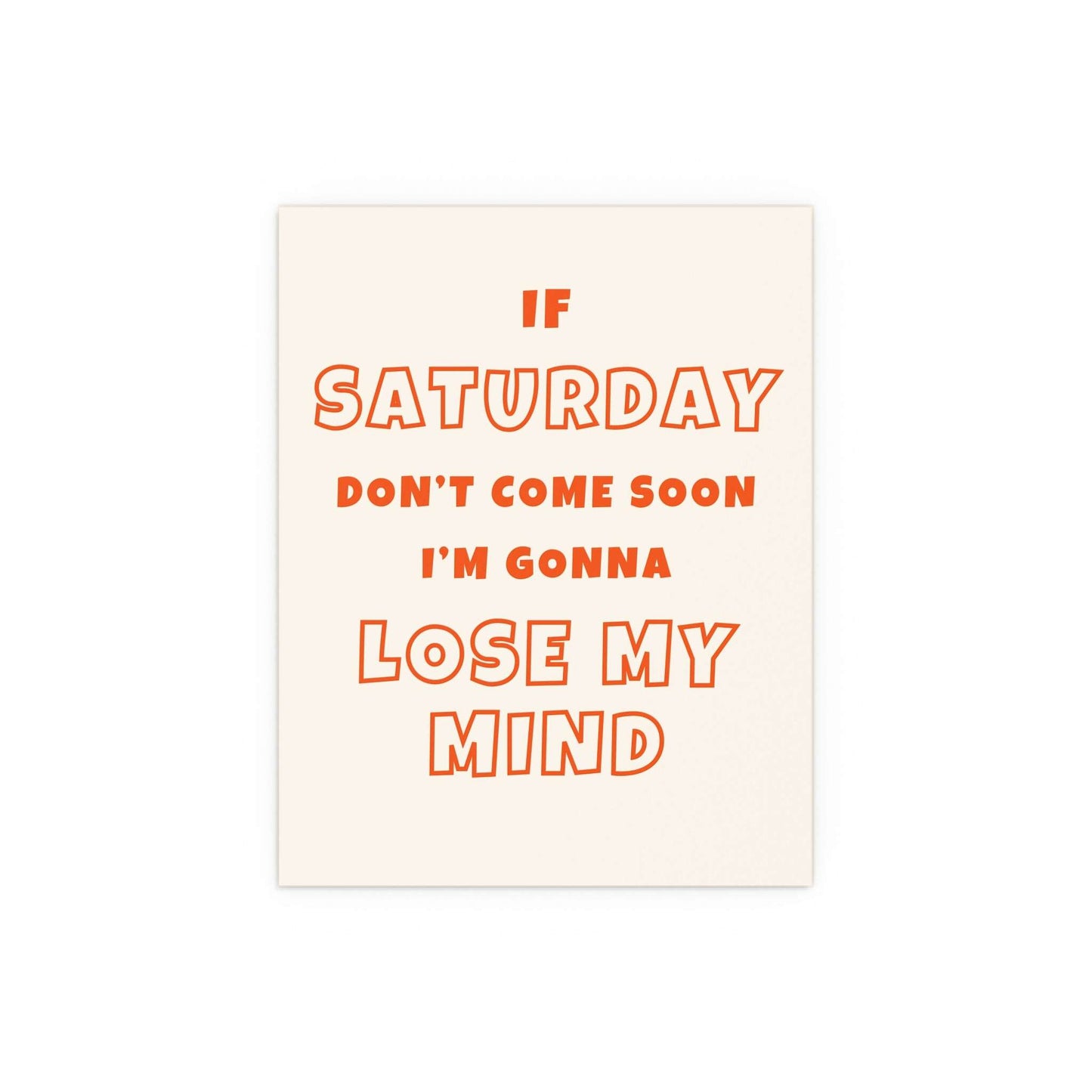 Sam Fender - Saturday (Off-white + Orange) Glow On Prints