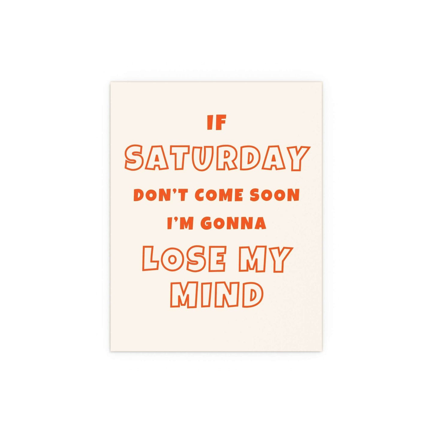 Sam Fender - Saturday (Off-white + Orange) Glow On Prints