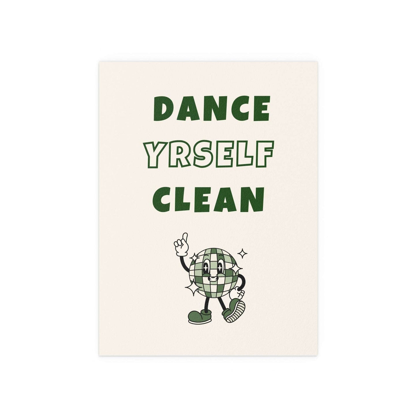 LCD Soundsystem - Dance Yrself Clean (Off-white + Green) Glow On Prints