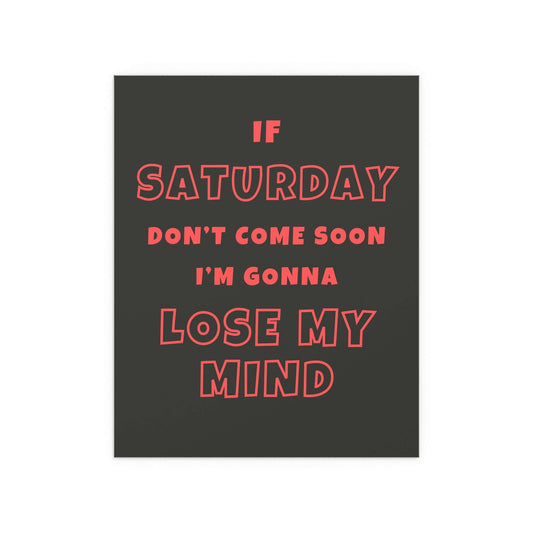 Sam Fender - Saturday (Black + Orange) Glow On Prints