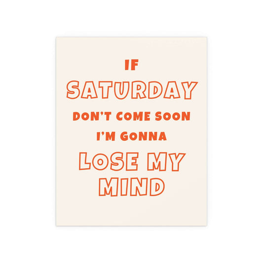 Sam Fender - Saturday (Off-white + Orange) Glow On Prints