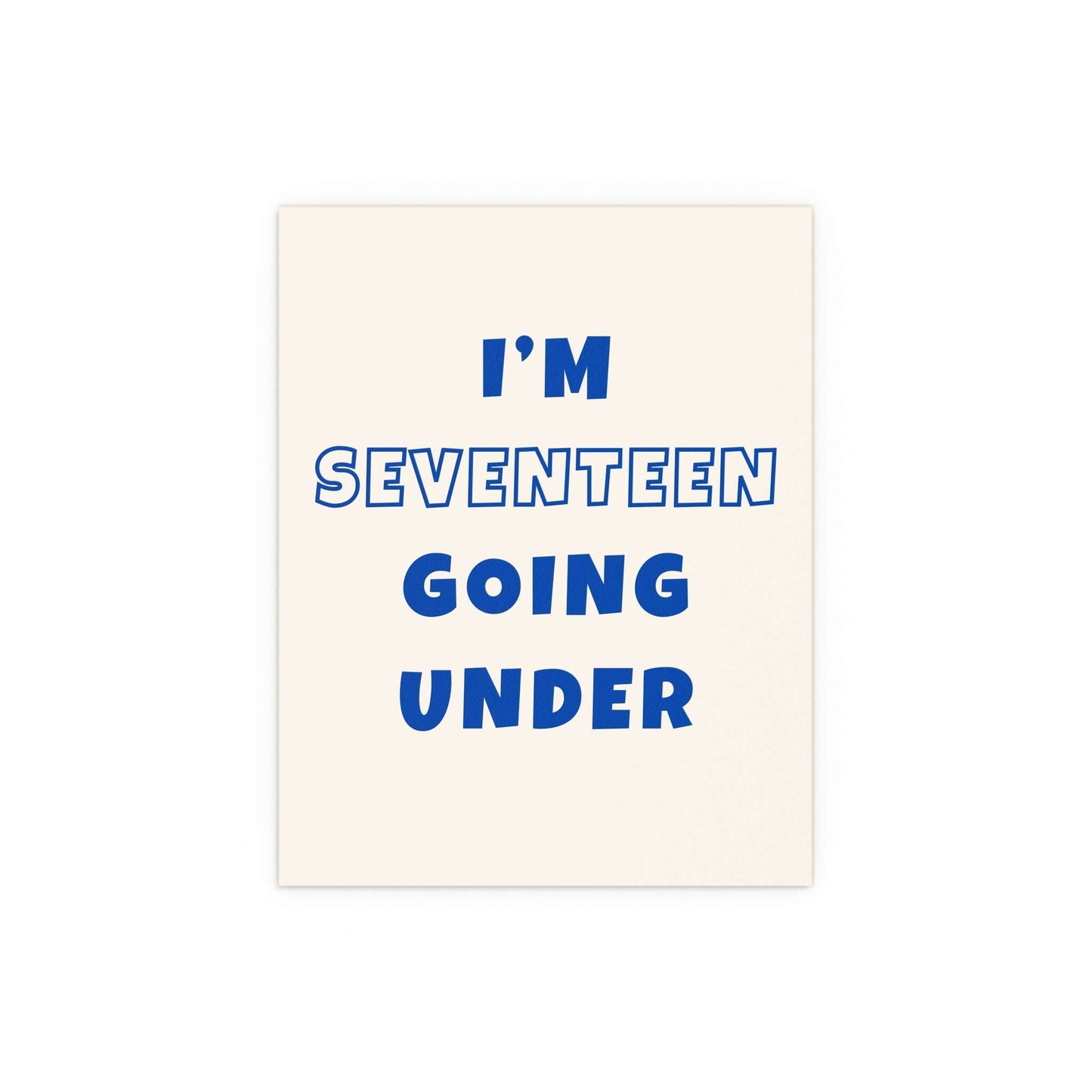 Sam Fender - Seventeen Going Under (Off-white + Blue) Glow On Prints