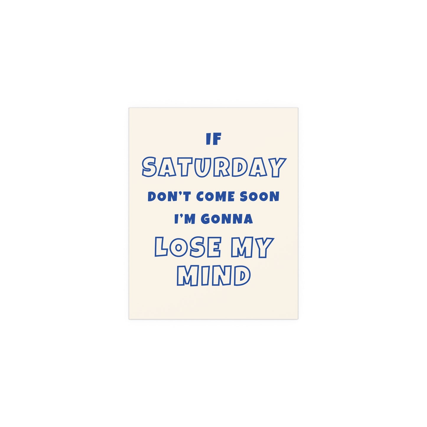 Sam Fender - Saturday (Off-white & Blue)