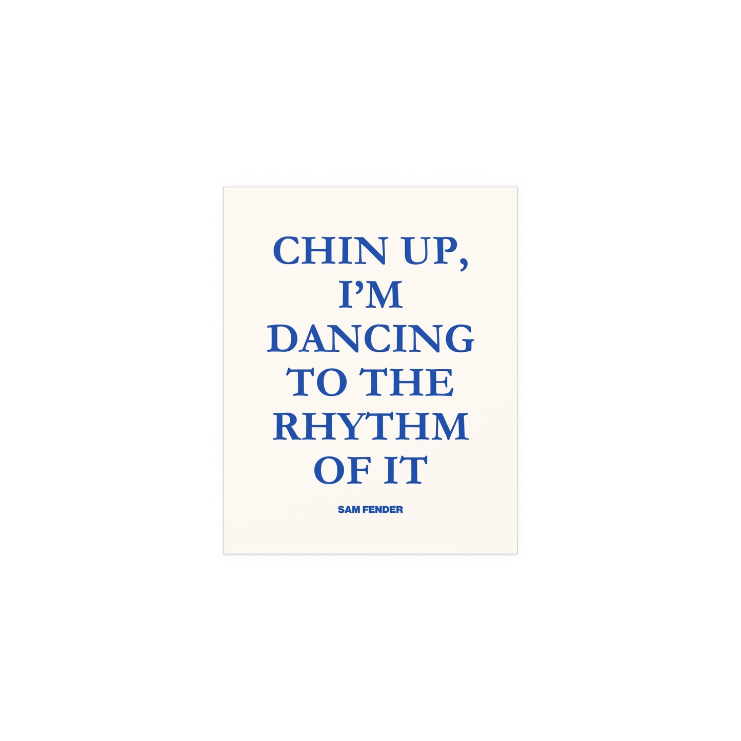Sam Fender - Chin Up (Blue + Off-white)