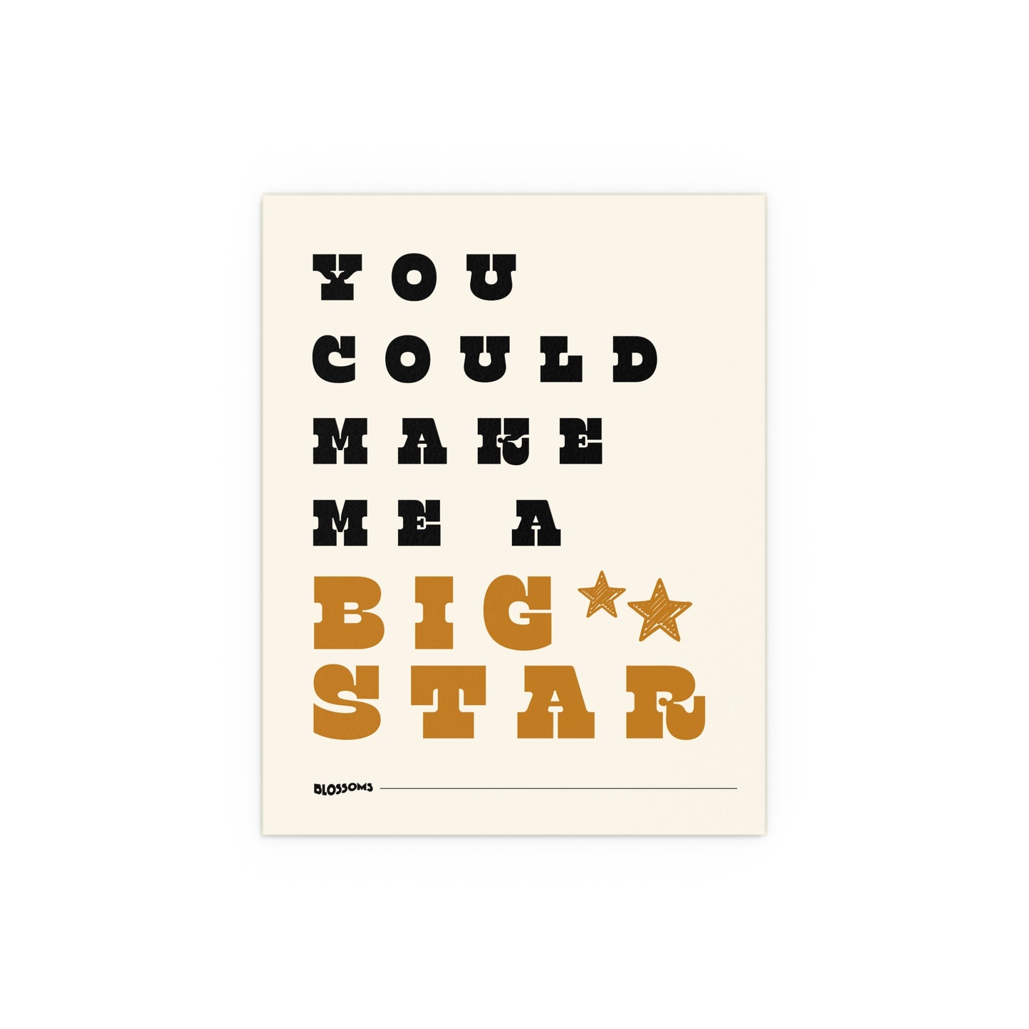 Blossoms - Big Star (Off-white + Black + Gold)