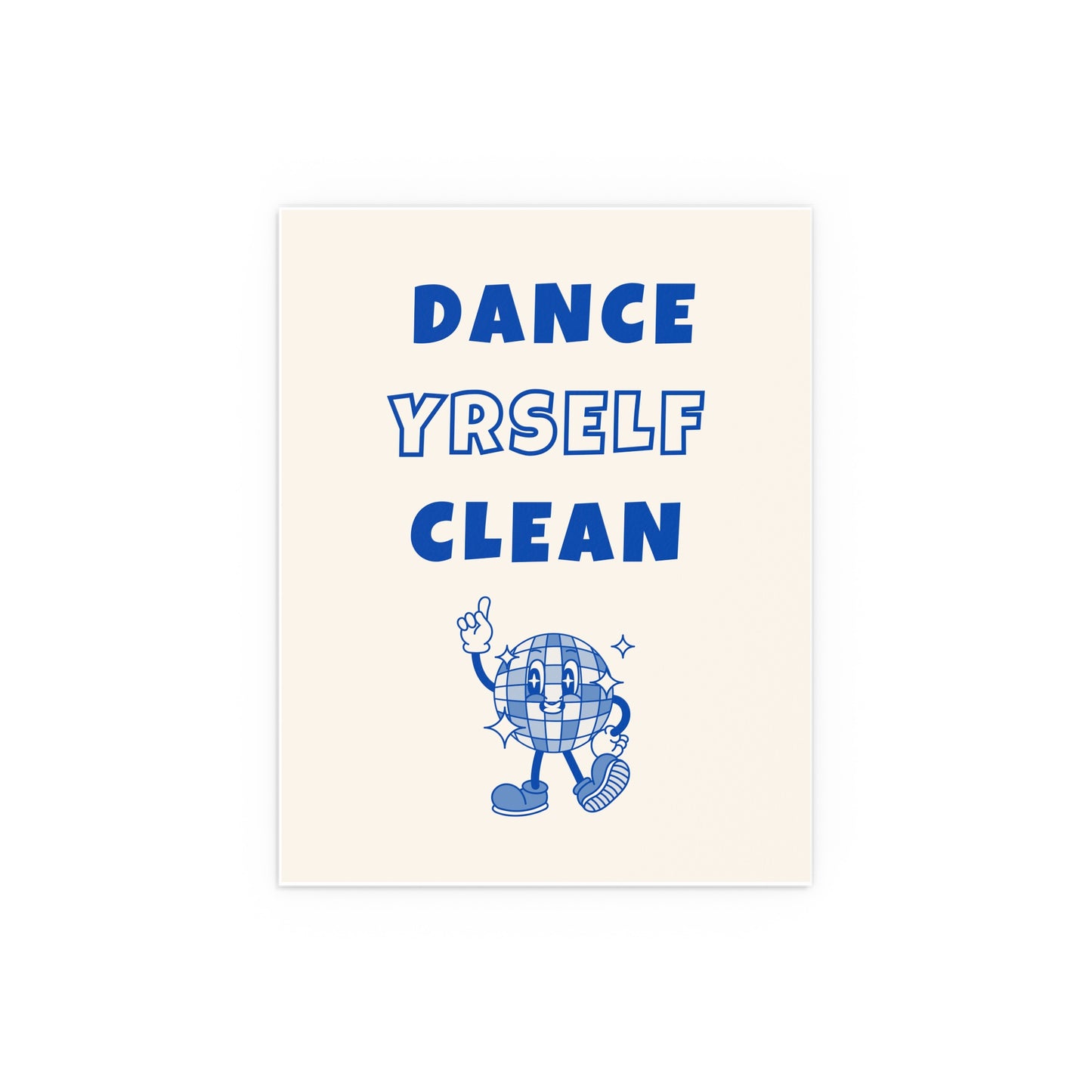 LCD Soundsystem - Dance Yrself Clean (Off-white + Blue)