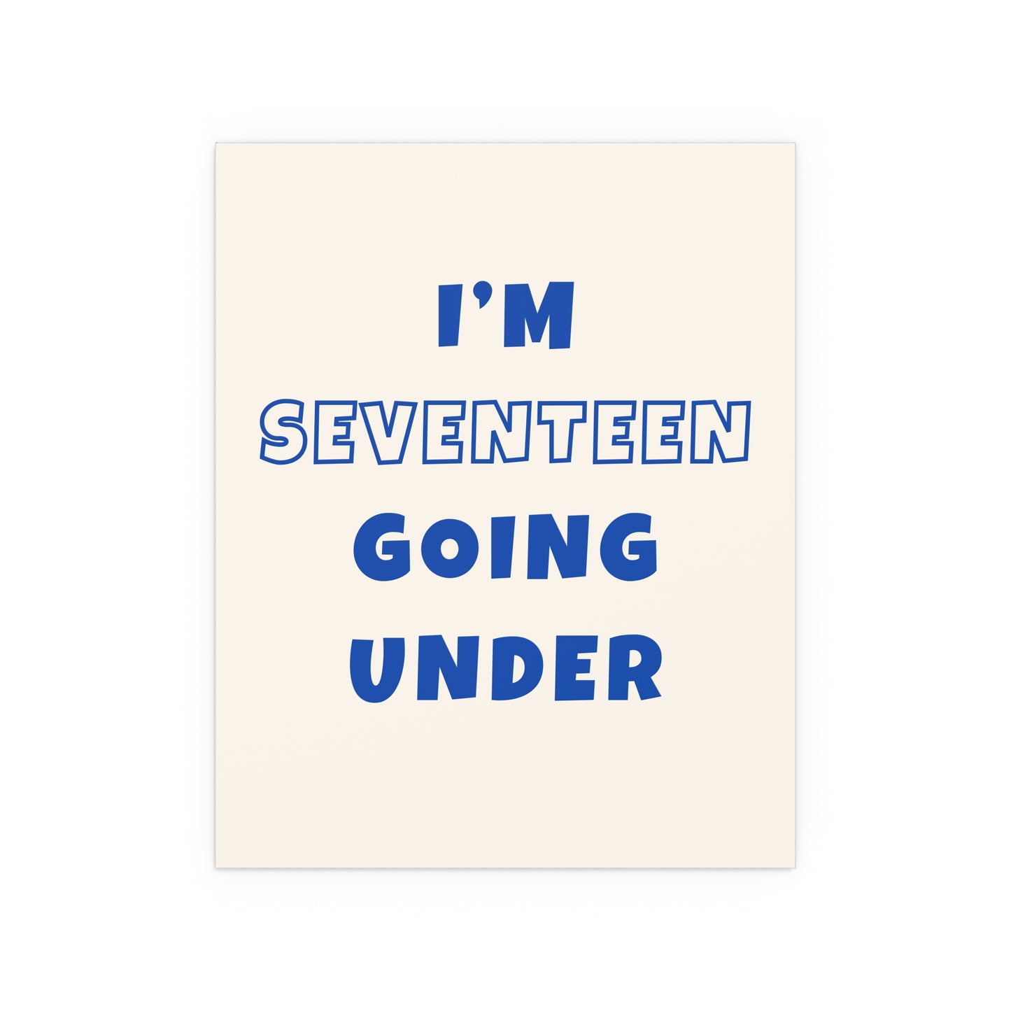 Sam Fender - Seventeen Going Under (Off-white + Blue)