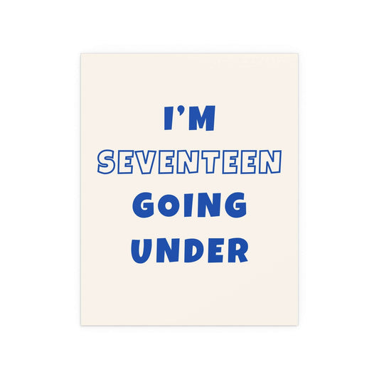 Sam Fender - Seventeen Going Under (Off-white + Blue) Glow On Prints