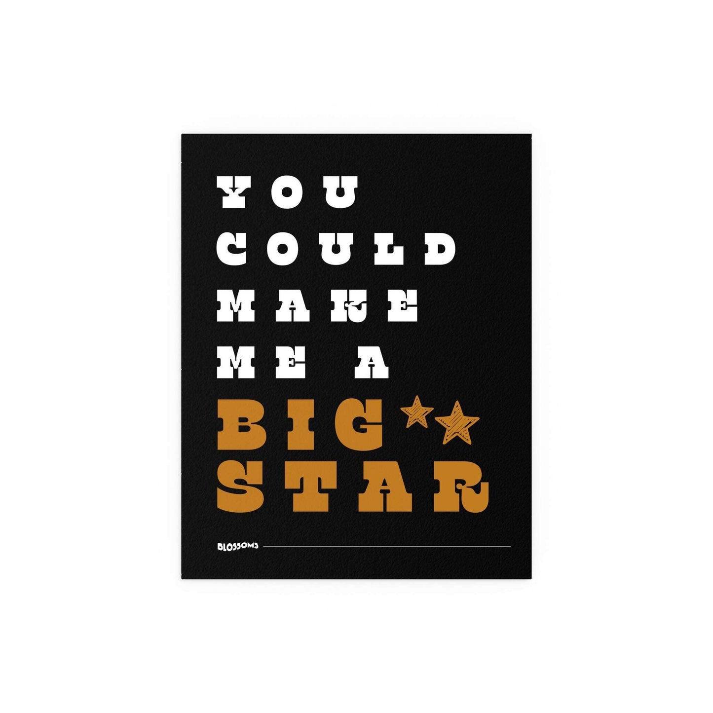 Blossoms - Big Star (Black + White + Orange) Glow On Prints