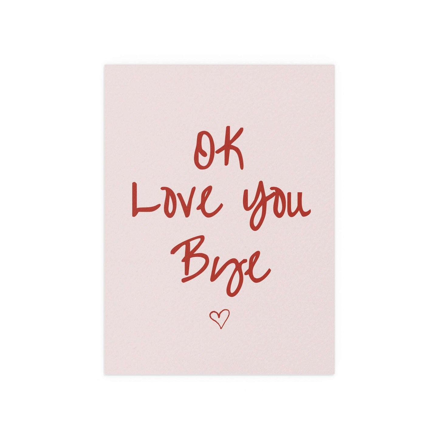 Olivia Dean - Ok Love You Bye poster in off-white and red colourway - indie pop music wall art