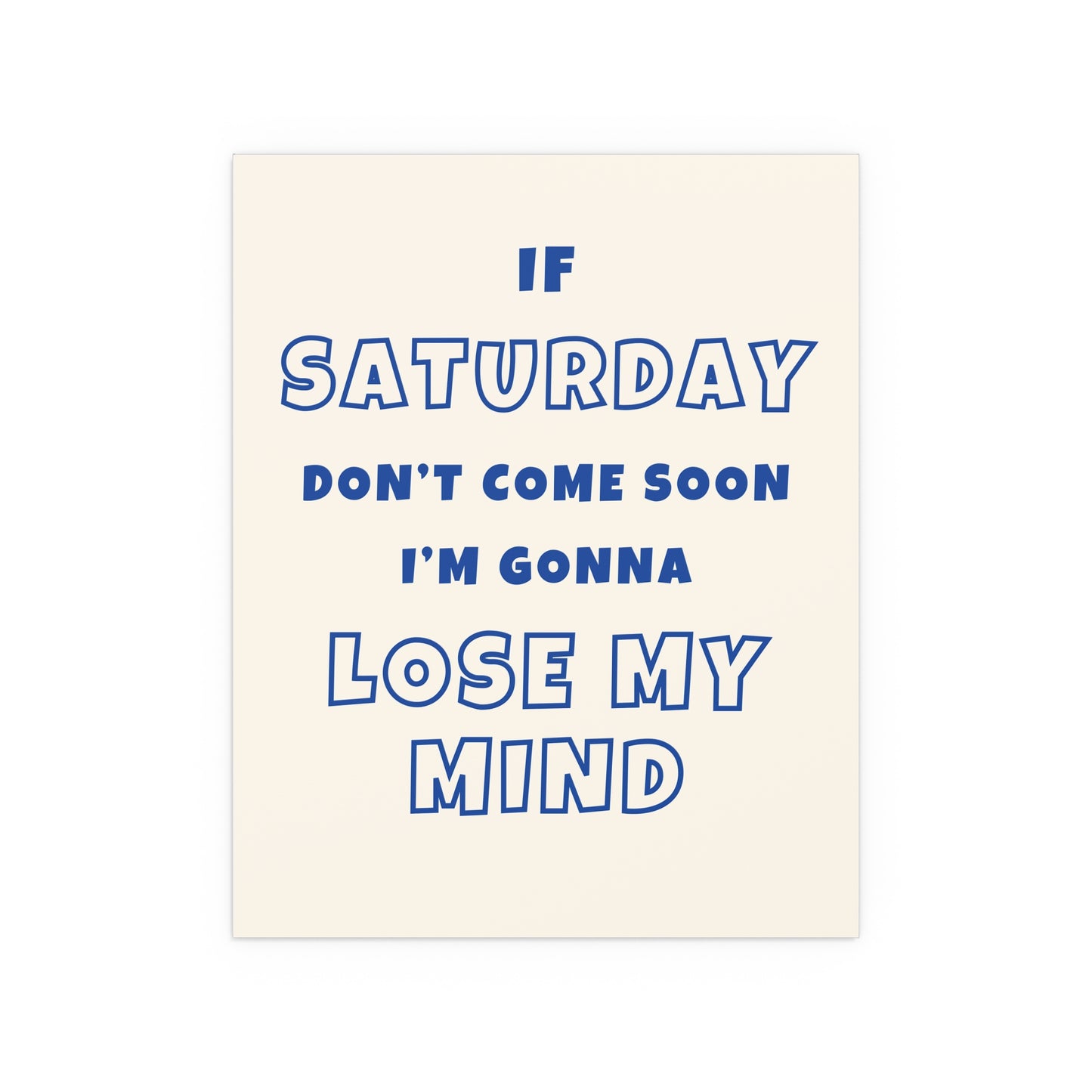Sam Fender - Saturday (Off-white & Blue)