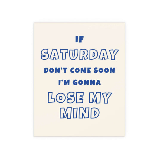 Sam Fender - Saturday (Off-white & Blue) Glow On Prints