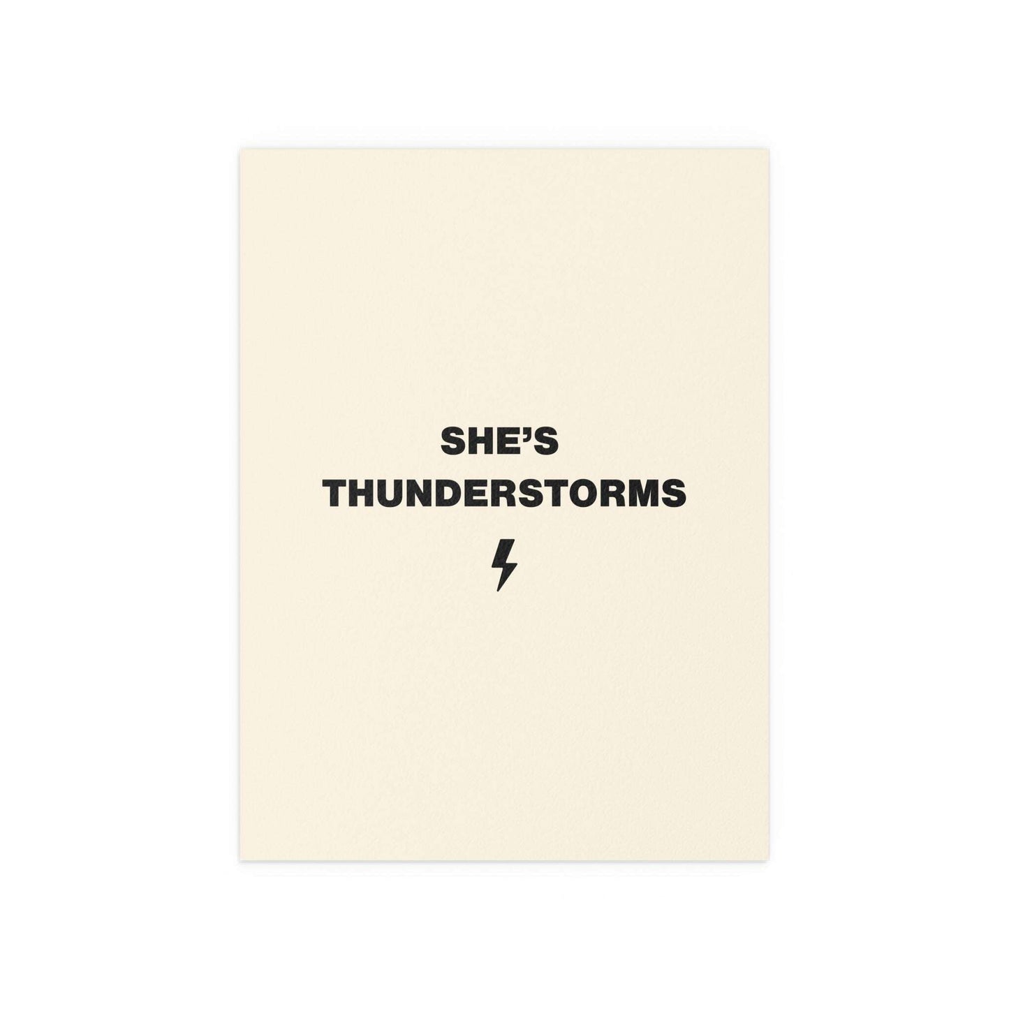 Arctic Monkeys - She's Thunderstorms poster cream & black colourway inspired by Suck it and See album artwork - indie rock music wall art