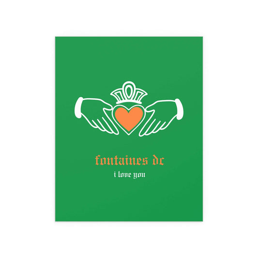 Fontaines DC - I Love You - Irish Claddagh (Tricolour) Glow On Prints