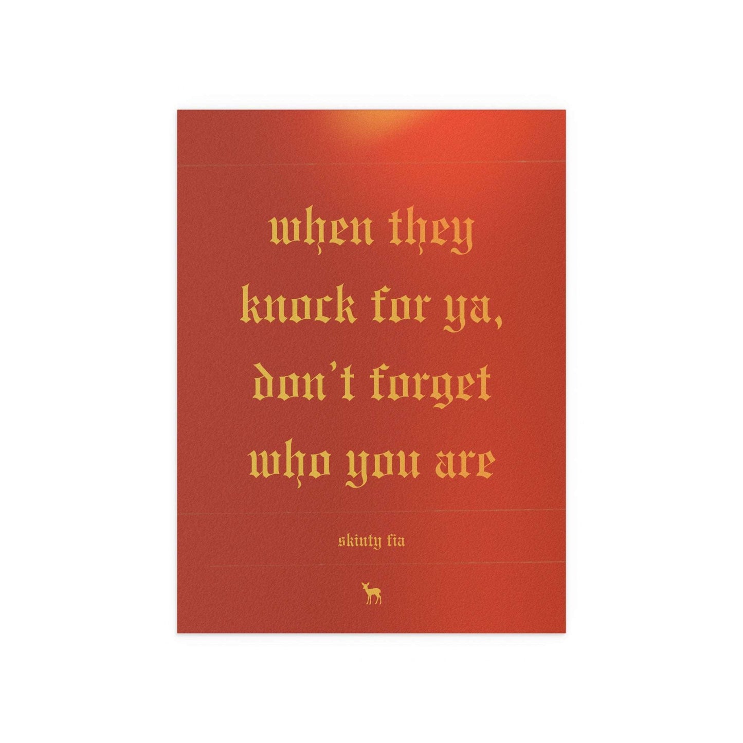 Fontaines DC - Roman Holiday 'Don't forget who you are' Glow On Prints