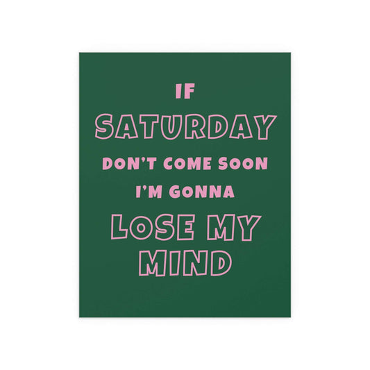 Sam Fender - Saturday (Green + Pink) Glow On Prints