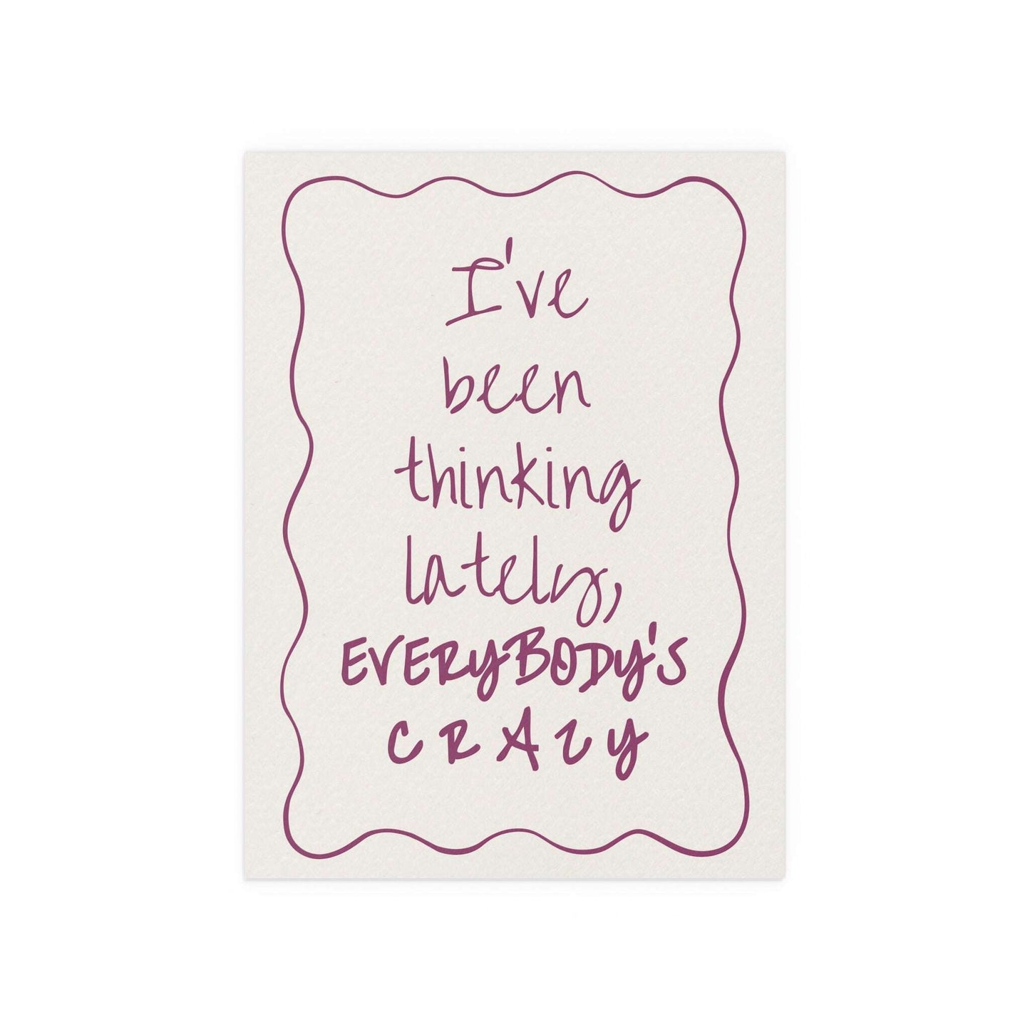 Olivia Dean - Everybody's Crazy (Purple) Glow On Prints