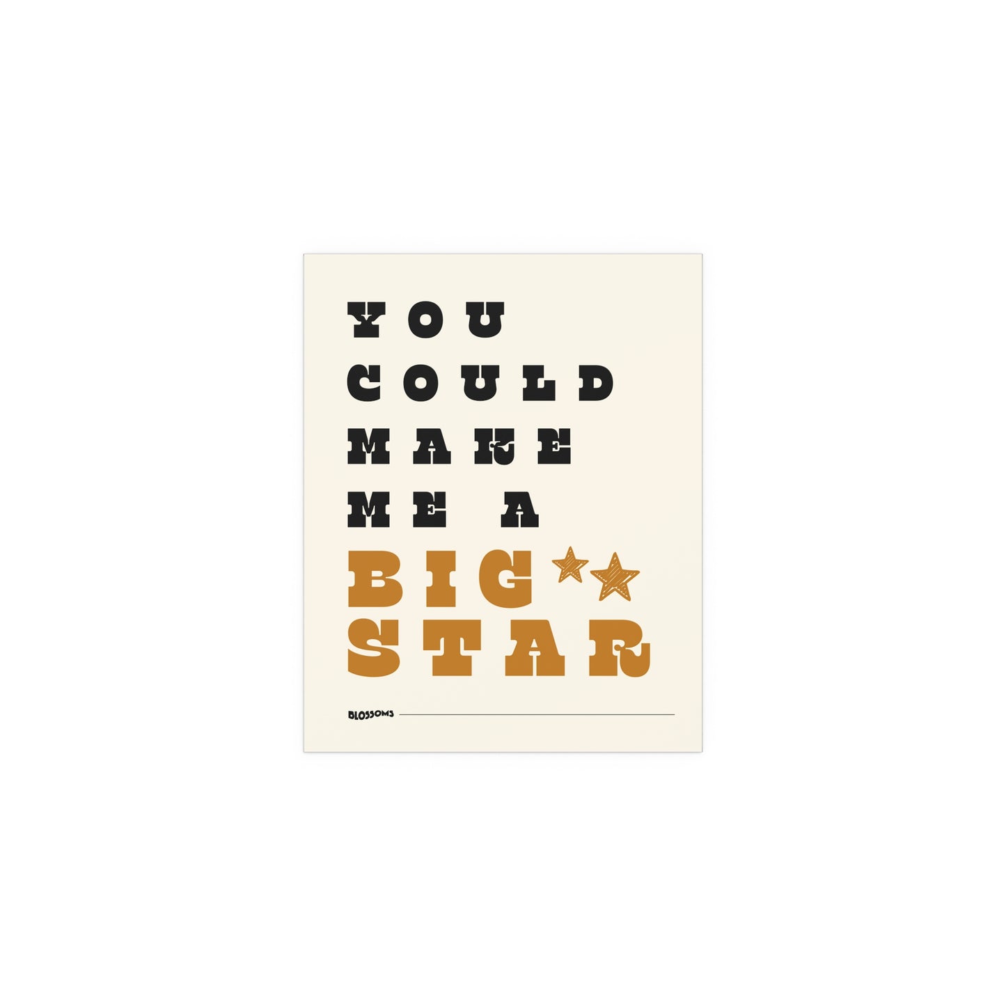 Blossoms - Big Star (Off-white + Black + Gold)
