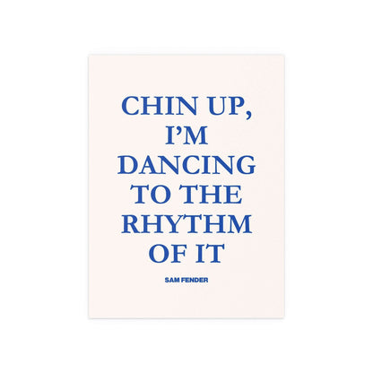 Sam Fender - Chin Up (Blue + Off-white) Glow On Prints