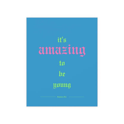Fontaines DC - It's Amazing To Be Young (Romance Blue) Glow On Prints