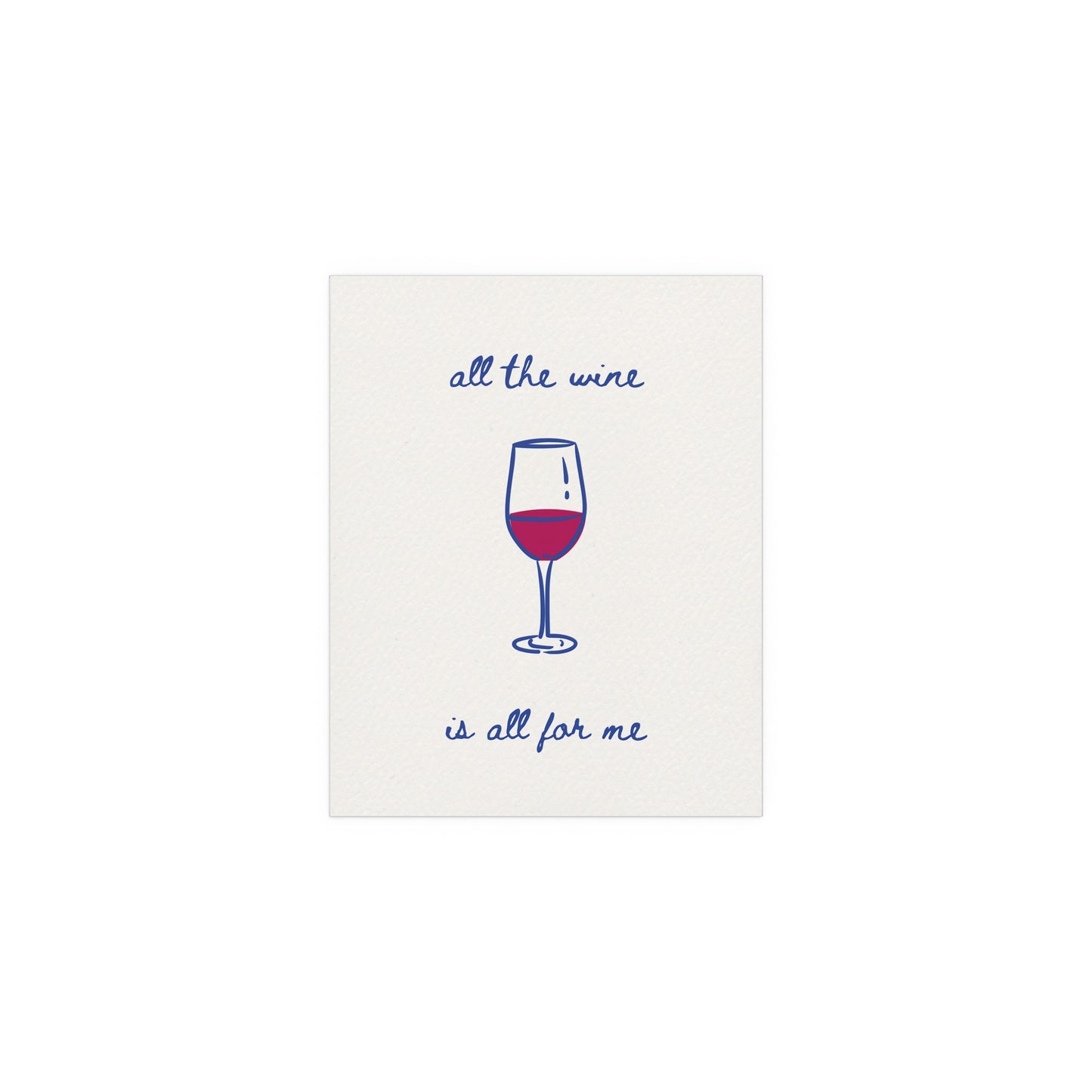The National - All The Wine poster in off-white, blue & red colourway - indie music wall art
