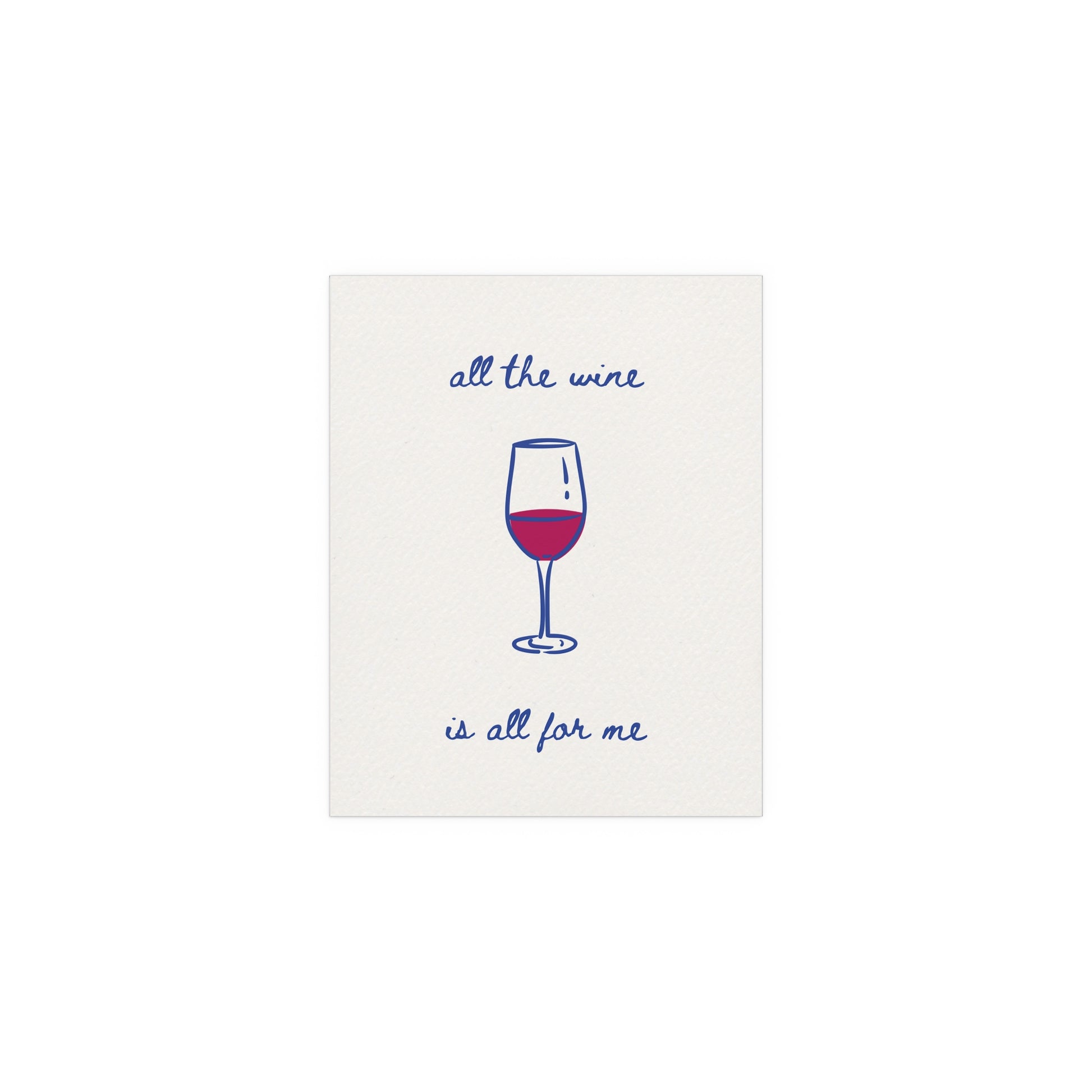 The National - All The Wine poster in off-white, blue & red colourway - indie music wall art