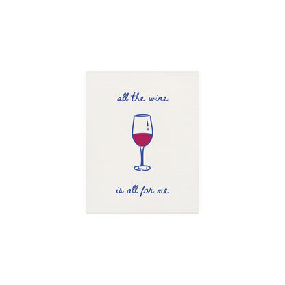 The National - All The Wine poster in off-white, blue & red colourway - indie music wall art