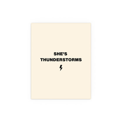 Arctic Monkeys - She's Thunderstorms poster cream & black colourway inspired by Suck it and See album artwork - indie rock music wall art