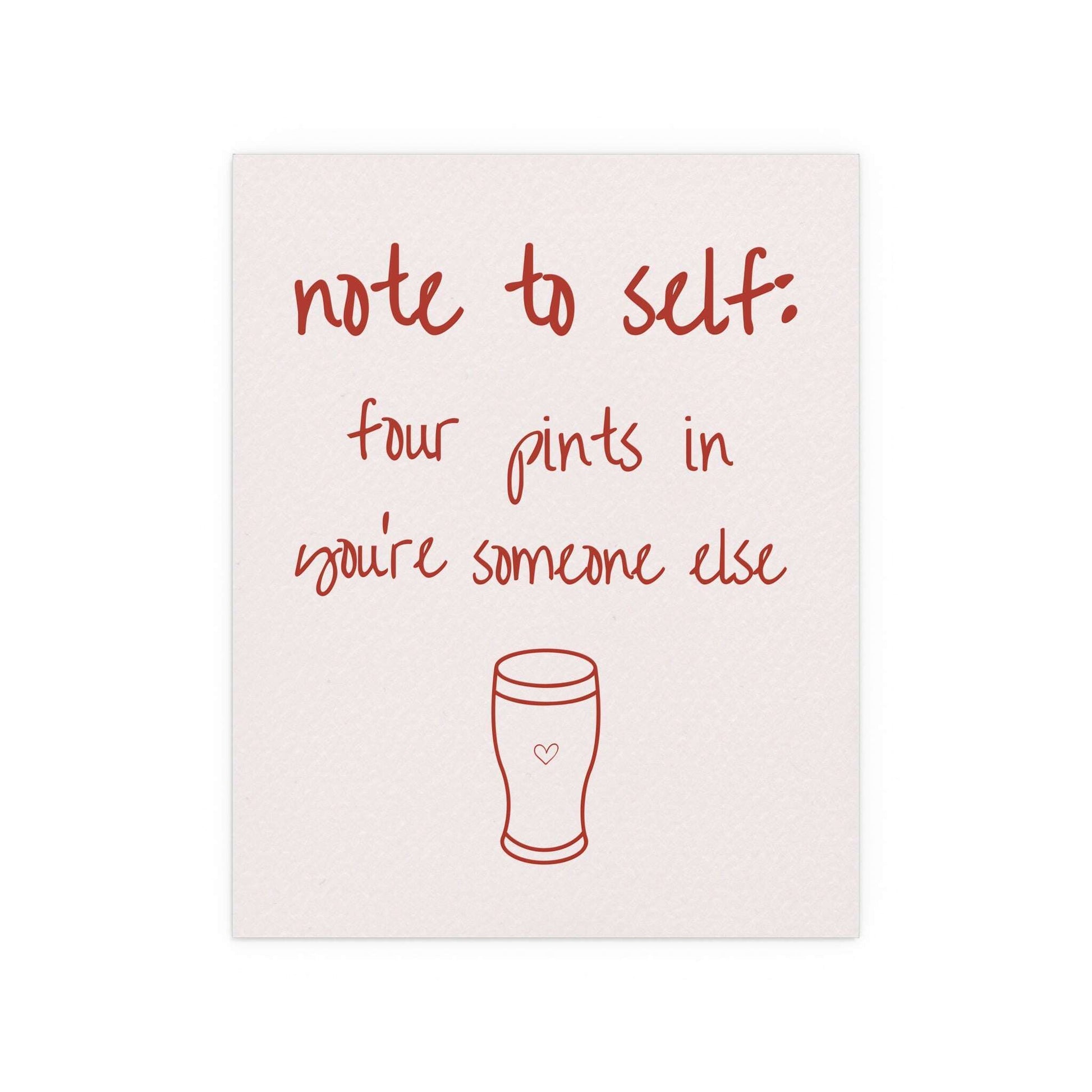 Olivia Dean - Ok Love You Bye 'Note to Self' poster in off-white red colourway - indie pop music wall art