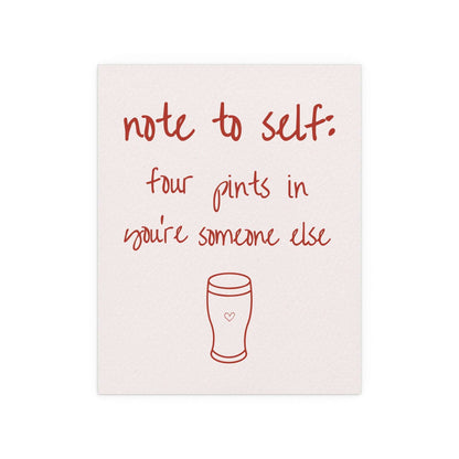 Olivia Dean - Ok Love You Bye 'Note to Self' poster in off-white red colourway - indie pop music wall art