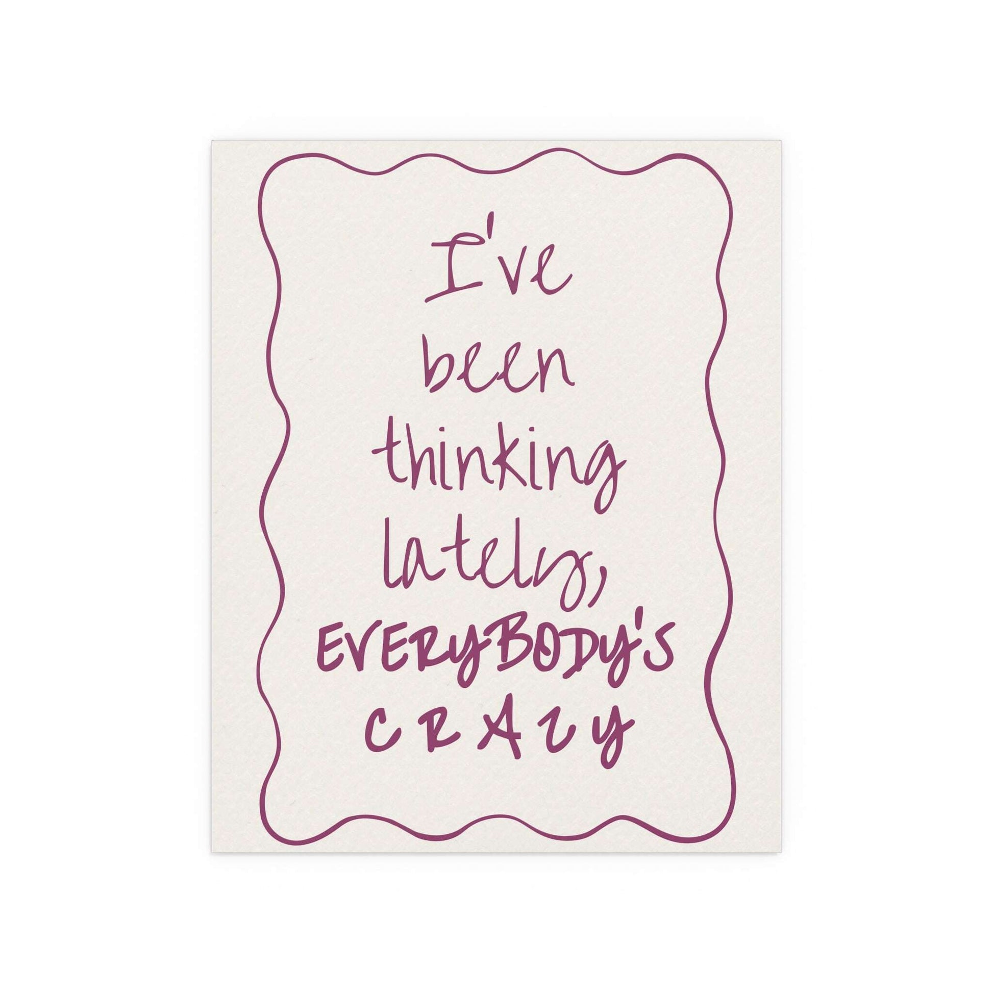 Olivia Dean - Everybody's Crazy (Purple) Glow On Prints