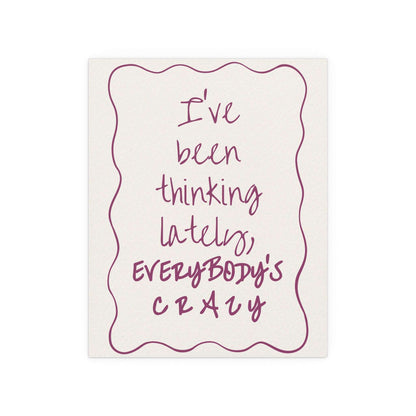 Olivia Dean - Everybody's Crazy (Purple) Glow On Prints