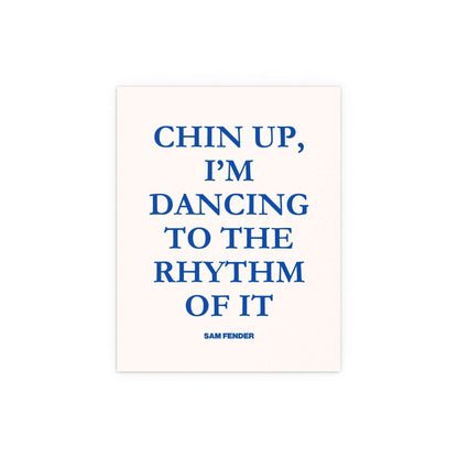 Sam Fender - Chin Up (Blue + Off-white) Glow On Prints