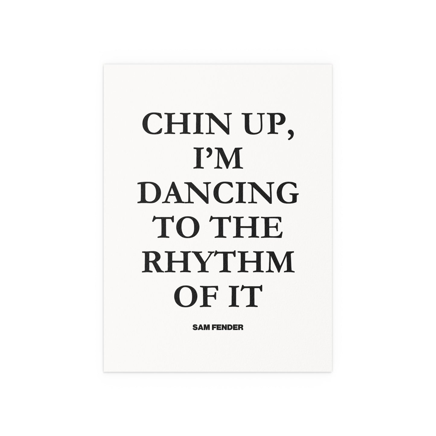 Sam Fender - Chin Up (Black + White)