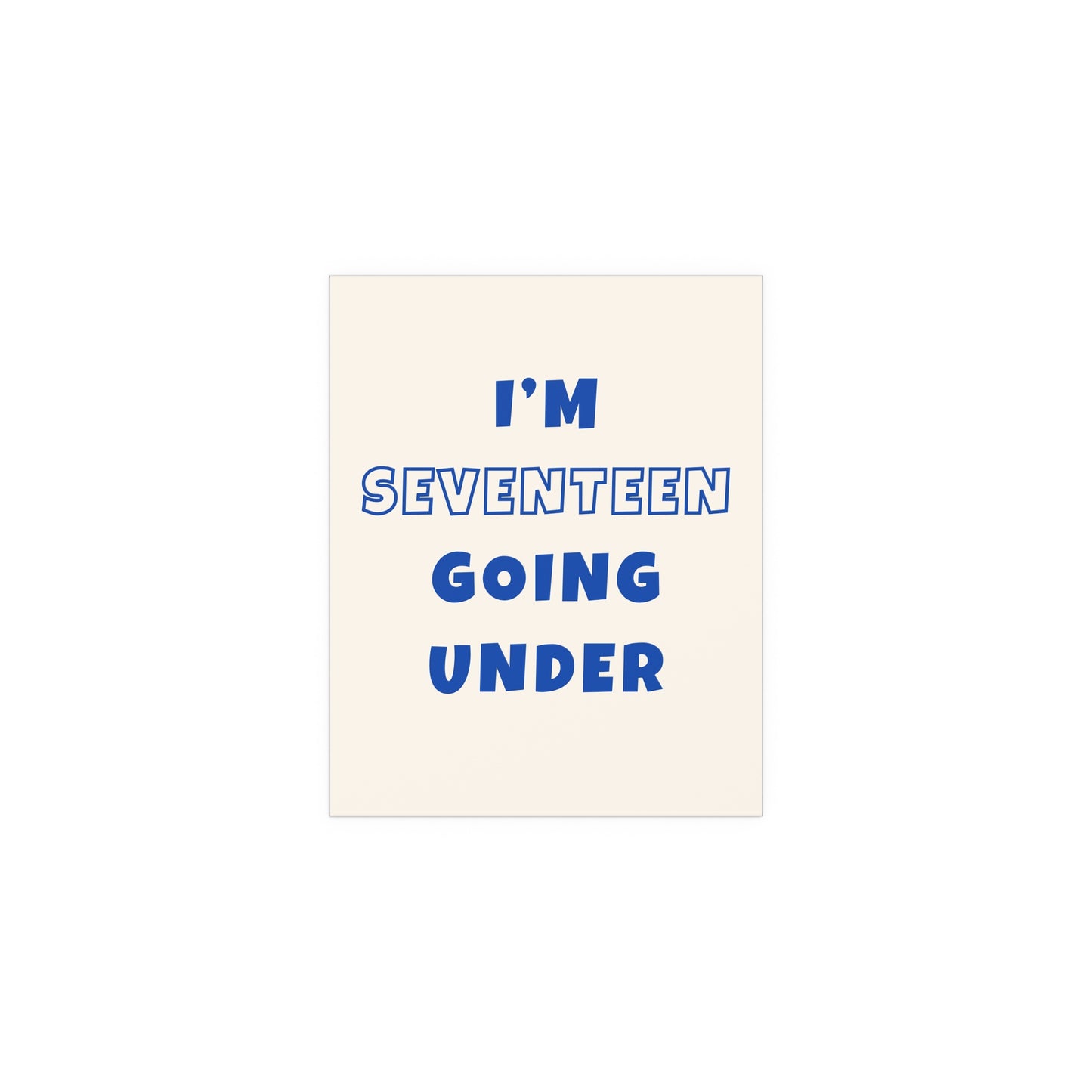 Sam Fender - Seventeen Going Under (Off-white + Blue)